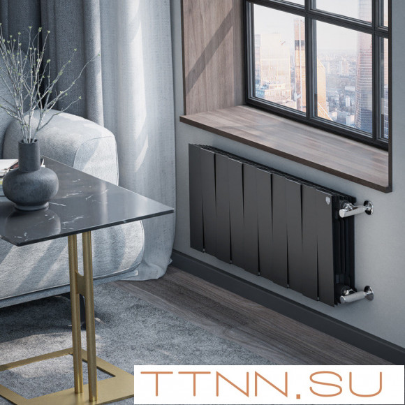 Биметаллический радиатор Royal Thermo PianoForte 300 Noir Sable - 14 секц.