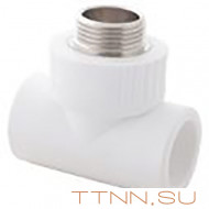 Тройник РосТурПласт PN25 комбинированный, наруж. резьба 32х1" арт.10757 Тройник РосТурПласт PN25 комбинированный, наруж. резьба 32х1" арт.10757