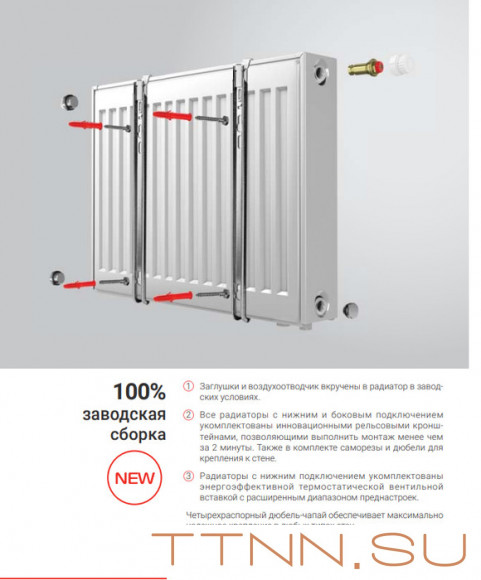 Стальной панельный радиатор Тип 21 Royal Thermo COMPACT 21-600-400