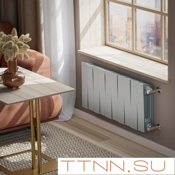 Биметаллический радиатор Royal Thermo PianoForte 300 Silver Satin - 10 секц.