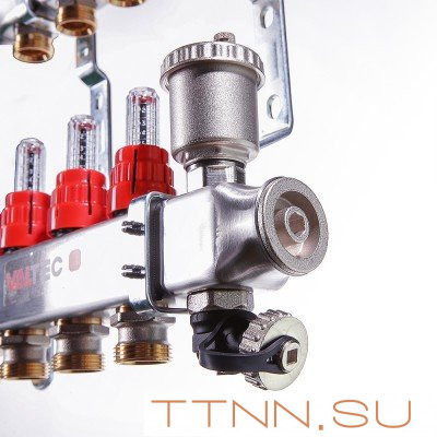 Коллекторный блок Valtec 1", 6 x 3/4" евроконус VTc.586.EMNX.0606 Коллекторный блок Valtec 1", 6 x 3/4" евроконус VTc.586.EMNX.0606