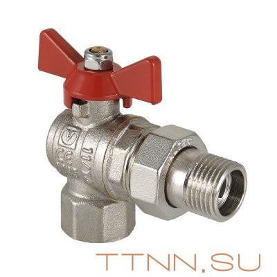 Кран шаровый с накидной гайкой угловой Valtec 1 VT.228.N.06