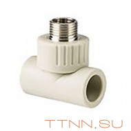 Тройник РосТурПласт PN25 комбинированный, наруж. резьба 32х1/2" арт.11000 Тройник РосТурПласт PN25 комбинированный, наруж. резьба 32х1/2" арт.11000