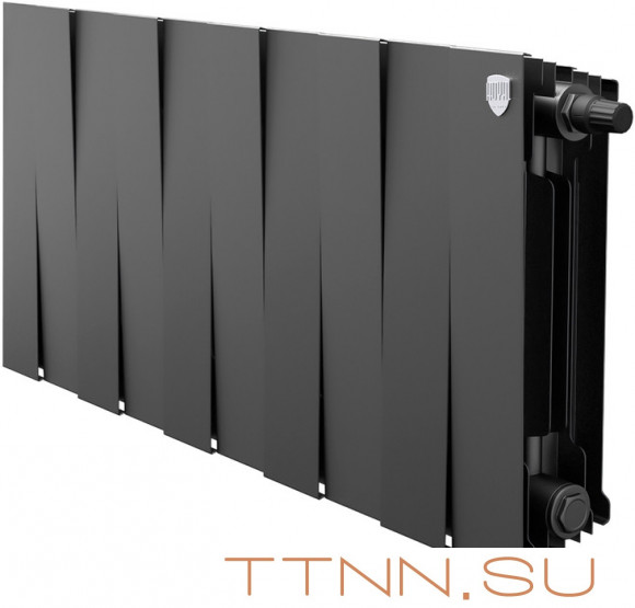 Биметаллический радиатор Royal Thermo Pianoforte 300 VD 10 секц. Noir Sable