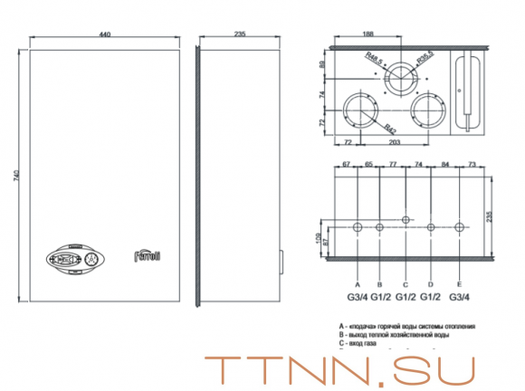 Настенный газовый котел Ferroli DIVABEL 18 (ZL0BYF2JYA) Настенный газовый котел Ferroli DIVABEL 18 (ZL0BYF2JYA)