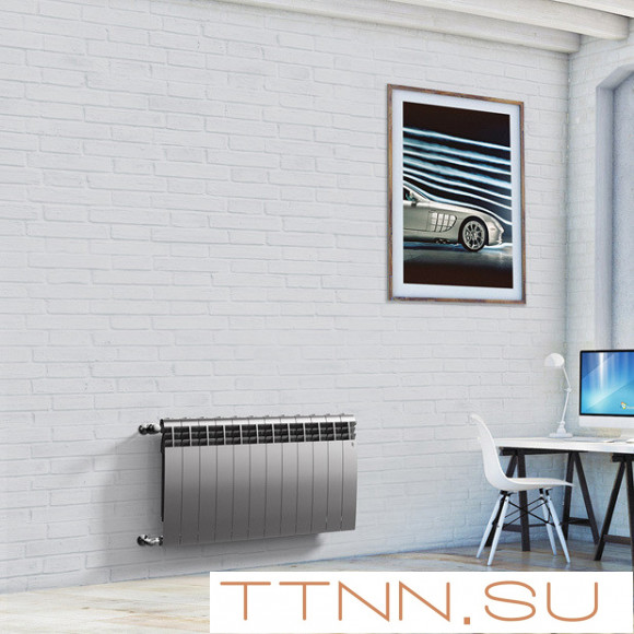 Биметаллический радиатор Royal Thermo BiLiner 500 Silver Satin 8 секц.