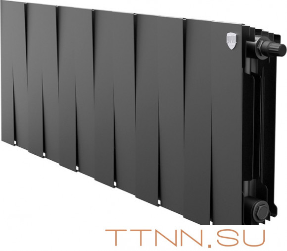 Биметаллический радиатор Royal Thermo Pianoforte 300 VD 12 секц. Noir Sable