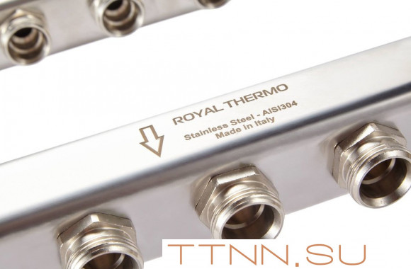 Для отопления Royal Thermo 1" ВР-3/4" НР, 12 выходов, нерж. (RTE 51.112)
