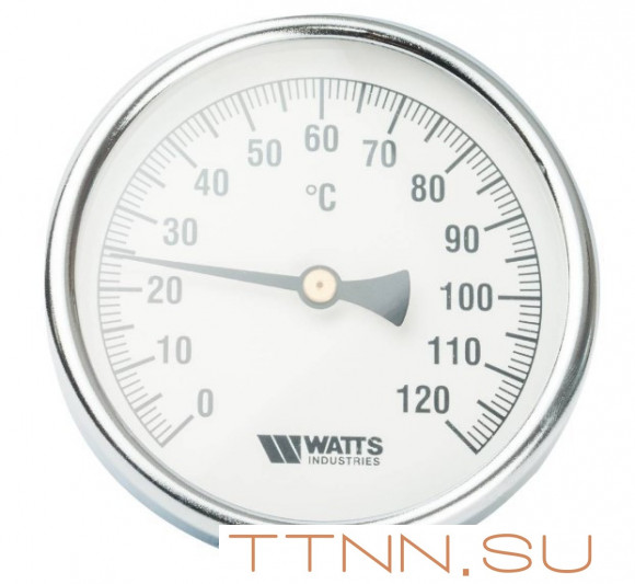 Термометр биметаллический с погружной гильзой Watts F+R801 (T) 100/50
