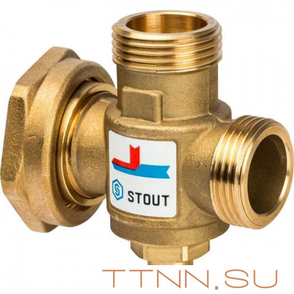 Смесительный клапан STOUT G 1 М-G 1 1/2F-G 1 M 60°С