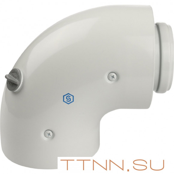 Адаптер коаксиальный STOUT для котла угловой 90° D60/100 Адаптер коаксиальный STOUT для котла угловой 90° D60/100