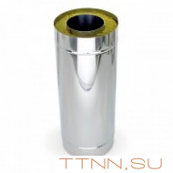 Сендвич-труба (Нерж-Нерж) (0,8мм) д.120х200, L-0,5м Сендвич-труба (Нерж-Нерж) (0,8мм) д.120х200, L-0,5м