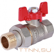 Кран шаровой ROMMER с накидной гайкой 1/2" RBV-0005-0510215 FM Кран шаровой ROMMER с накидной гайкой 1/2" RBV-0005-0510215 FM