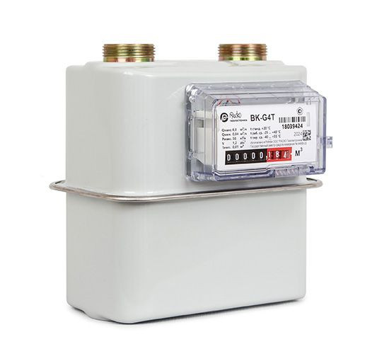Счетчик газа ВК-G4Т Правый с ТК, 110 мм, 1 1/4 Раско Газэлектроника