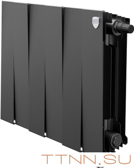 Биметаллический радиатор Royal Thermo Pianoforte 300 VD 6 секц. Noir Sable