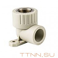 Угольник РосТурПласт PN25 комб. с креплением (водорозетка) внутренняя резьба 25x3/4" арт.15919