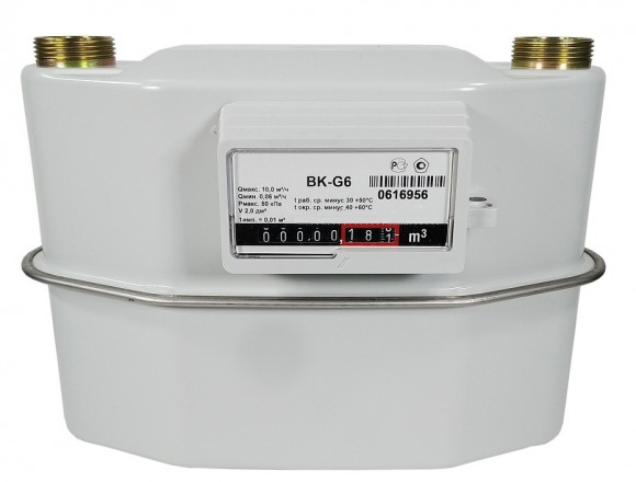 Счетчик газа ВК-G6 Левый 250 мм, 1 1/4 Раско Газэлектроника