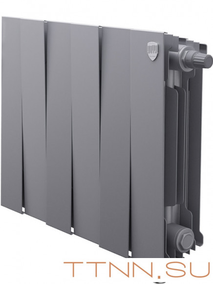 Биметаллический радиатор Royal Thermo Pianoforte 300 VD 6 секц. Silver Satin
