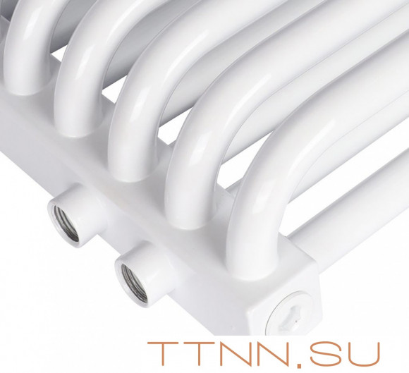 Стальной трубчатый радиатор 2-колончатый Rommer RST 2030/10 нижнее правое подключение RAL9016 Стальной трубчатый радиатор 2-колончатый Rommer RST 2030/10 нижнее правое подключение RAL9016