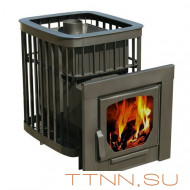 Печь Варвара "Каменка" Мини с контуром, панорамная дверь
