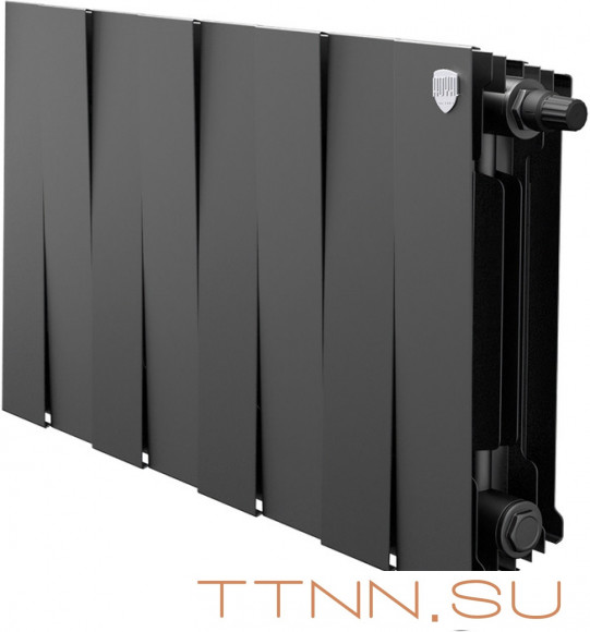 Биметаллический радиатор Royal Thermo Pianoforte 300 VD 8 секц. Noir Sable