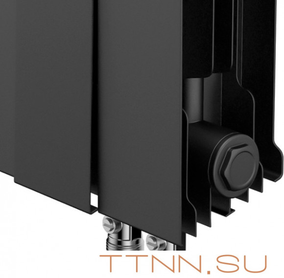 Биметаллический радиатор Royal Thermo Pianoforte 300 VD 8 секц. Noir Sable