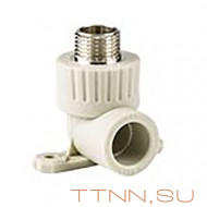 Угольник РосТурПласт PN25 комб. с креплением (водорозетка) наружная резьба 25x1/2" арт.15921