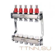 Коллекторный блок Valtec VTc.584.EMNX.0608 1", 8 x 3/4" евроконус Коллекторный блок Valtec VTc.584.EMNX.0608 1", 8 x 3/4" евроконус