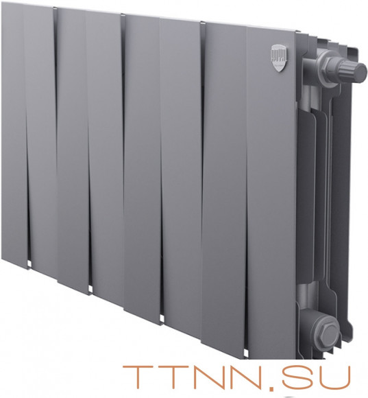 Биметаллический радиатор Royal Thermo Pianoforte 300 VD 8 секц. Silver Satin
