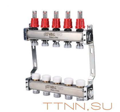 Коллекторный блок Valtec VTc.584.EMNX.0610 1", 10 x 3/4" евроконус