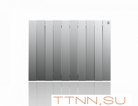 Биметаллический радиатор Royal Thermo Pianoforte 500 VD 10 секц. Silver Satin