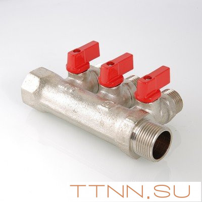 Коллектор с отсекающими кранами Valtec 3/4*3*1/2 VT.580