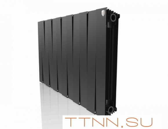 Биметаллический радиатор Royal Thermo Pianoforte 500 VD 12 секц. Noir Sable