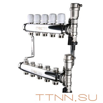 Коллекторный блок Valtec VTc.588.EMNX.0610 1", 10 x 3/4" евроконус