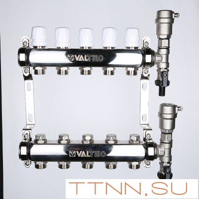 Коллекторный блок Valtec VTc.588.EMNX.0610 1", 10 x 3/4" евроконус