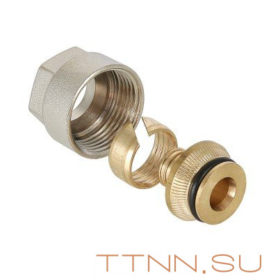 Фитинг обжимной евроконус с накидной гайкой VALTEC VT.4410.NE.20 20x3/4"