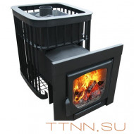 Печь Варвара "Каменка" с контуром, удлиненная топка, панорамная дверь Печь Варвара "Каменка" с контуром, удлиненная топка, панорамная дверь