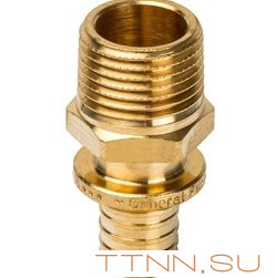 Переходник аксиальный с наружной резьбой STOUT 16х1/2 SFA-0001-001612 Переходник аксиальный с наружной резьбой STOUT 16х1/2 SFA-0001-001612