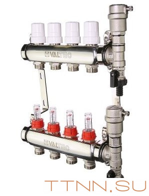 Коллекторный блок Valtec VTc.589.EMNX.0609 1", 9 x 3/4" евроконус