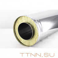 Сэндвич труба дымохода 1 метр нержавейка 1 мм / нержавейка 0,5 мм 300 (внутри) / 400 (снаружи) Сэндвич труба дымохода 1 метр нержавейка 1 мм / нержавейка 0,5 мм 300 (внутри) / 400 (снаружи)