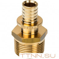 Переходник аксиальный с наружной резьбой STOUT 20х1/2 SFA-0001-002012