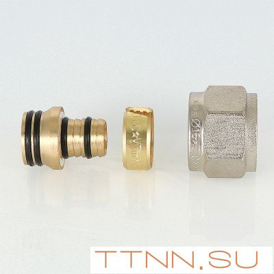 Фитинг обжимной евроконус с накидной гайкой VALTEC VTc.710.N.1604 16x1/2" Фитинг обжимной евроконус с накидной гайкой VALTEC VTc.710.N.1604 16x1/2"