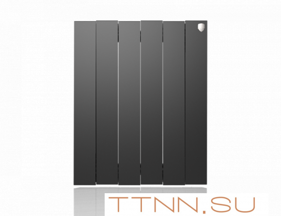 Биметаллический радиатор Royal Thermo Pianoforte 500 VD 6 секц. Noir Sable