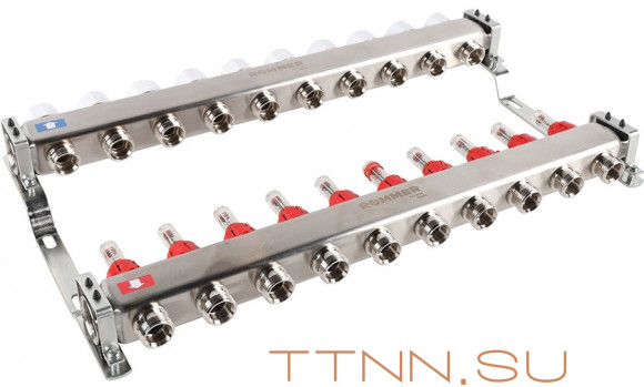 Для отопления Rommer 1"/3/4"x10 с расходомерами (RMS-1200-000010) Для отопления Rommer 1"/3/4"x10 с расходомерами (RMS-1200-000010)