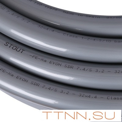 Труба сшитый полиэтилен STOUT PEX-a 32х4,4 (бухта 200 метров) серая Труба сшитый полиэтилен STOUT PEX-a 32х4,4 (бухта 200 метров) серая