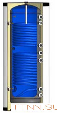 Бойлер косвенного нагрева с двумя змеевиками ЭВАН WBС-HT-1500