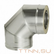 Сэндвич-колено 90° (нерж/нерж) (0,5мм) 120х200