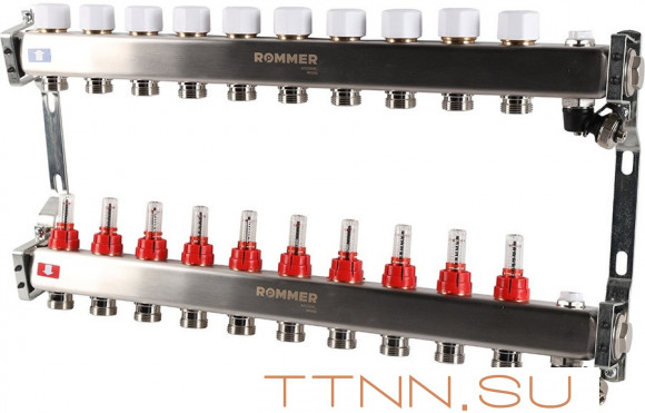 Для отопления Rommer 1"/3/4"x10 с расходомерами (RMS-1201-000010) Для отопления Rommer 1"/3/4"x10 с расходомерами (RMS-1201-000010)