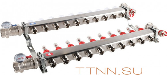 Для отопления Rommer 1"/3/4"x10 с расходомерами (RMS-1210-000010) Для отопления Rommer 1"/3/4"x10 с расходомерами (RMS-1210-000010)