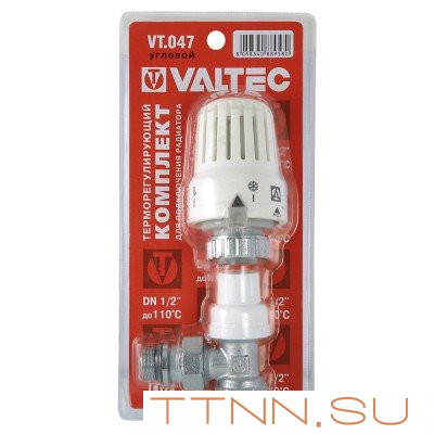 Клапан с термостатической головкой для радиатора угловой Valtec 1/2 VT.047.N.04